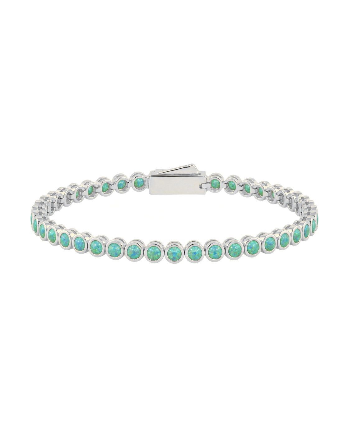 Helene Bezel Turquoise Opal Tennis Bracelet