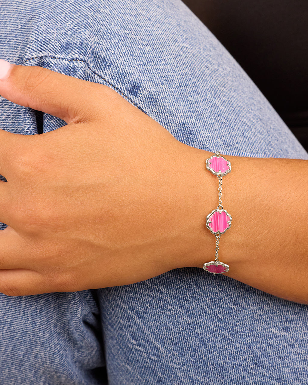 Rose Petal Station Bracelet