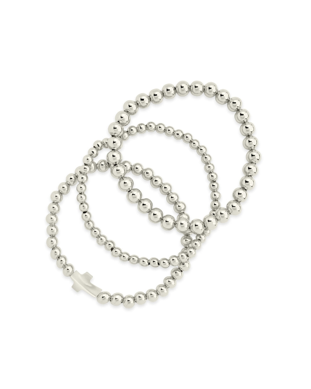 Arden Mother of Pearl Cross & Beaded Bracelet Set