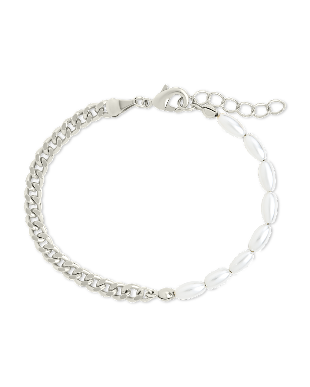 Nell Curb Chain & Pearl Bracelet