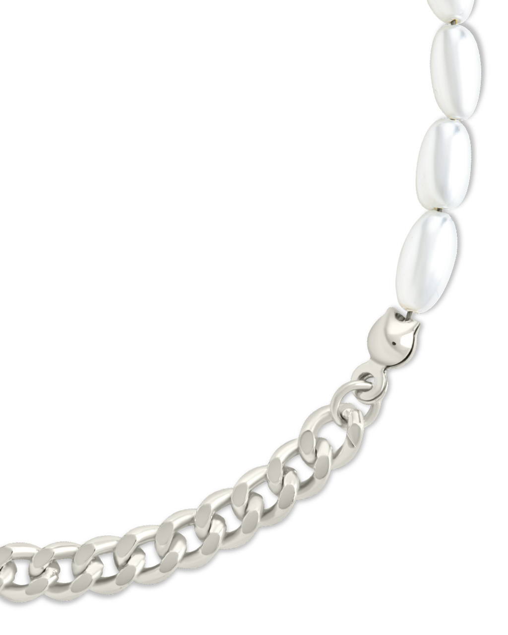 Nell Curb Chain & Pearl Bracelet