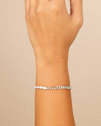 Nell Curb Chain & Pearl Bracelet