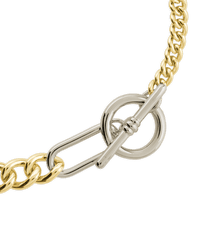Elaine Dualtone Mixed Chain Toggle Bracelet - Sterling Forever