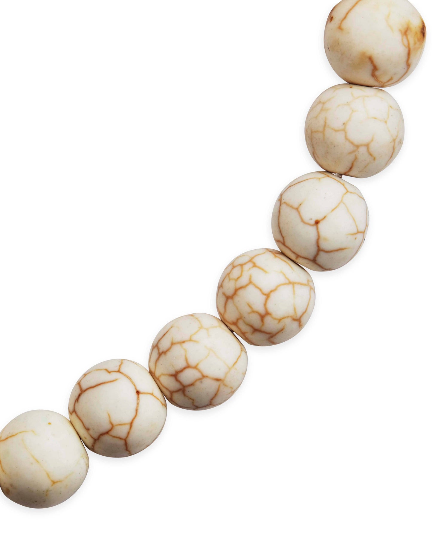 Cream Howlite Beaded Stretch Bracelet