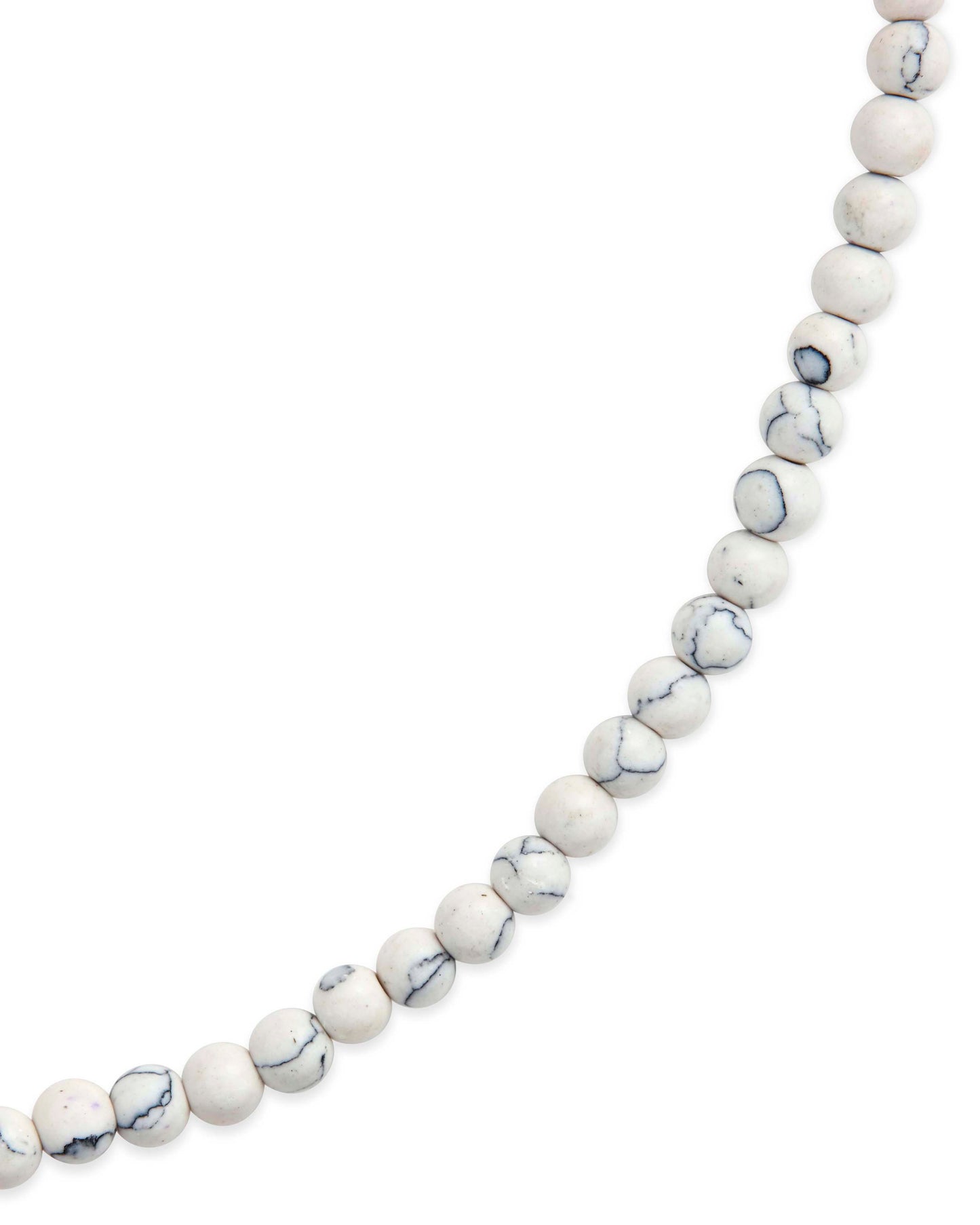 White Howlite Beaded Stretch Bracelet