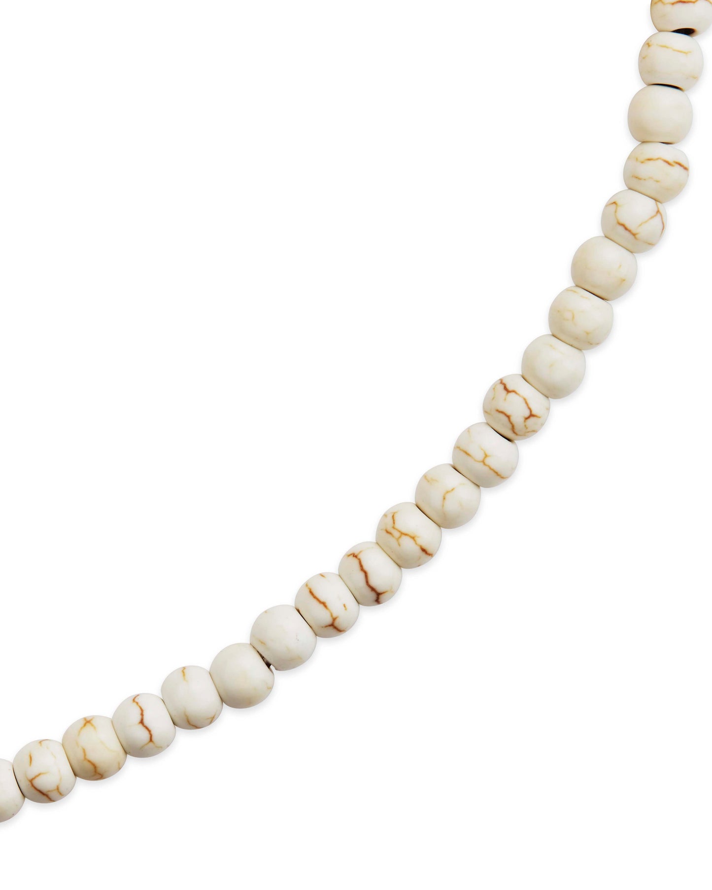 Cream Howlite Beaded Stretch Bracelet