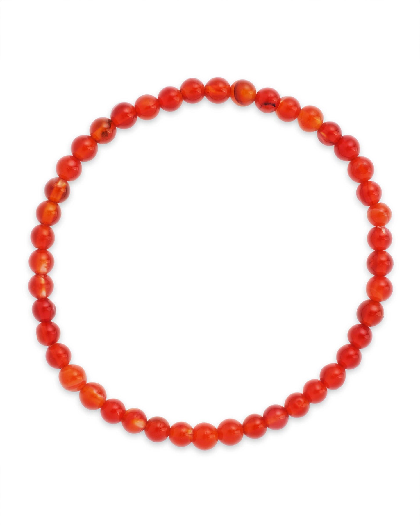 Red Agate Beaded Stretch Bracelet