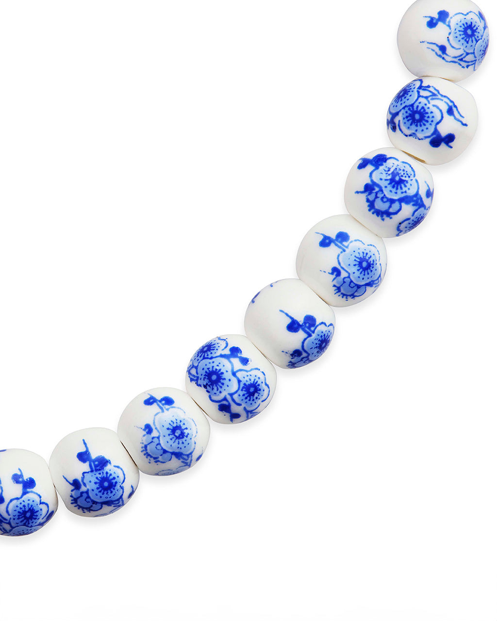 Blue Willow Beaded Stretch Bracelet