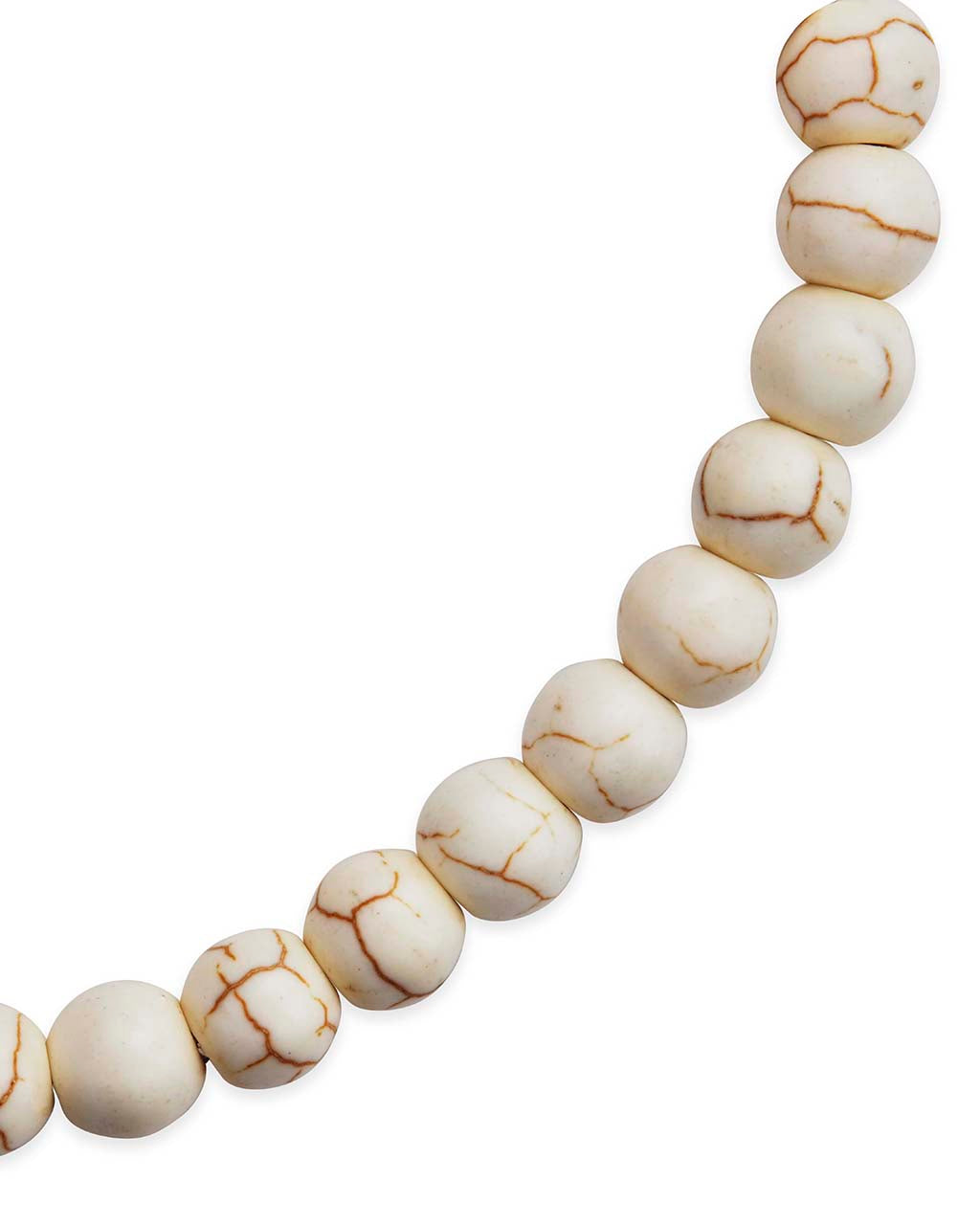 Cream Howlite Beaded Stretch Bracelet