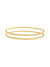 Beaded Stretch Bracelet Sets Bracelet Sterling Forever Gold 2mm/2mm 