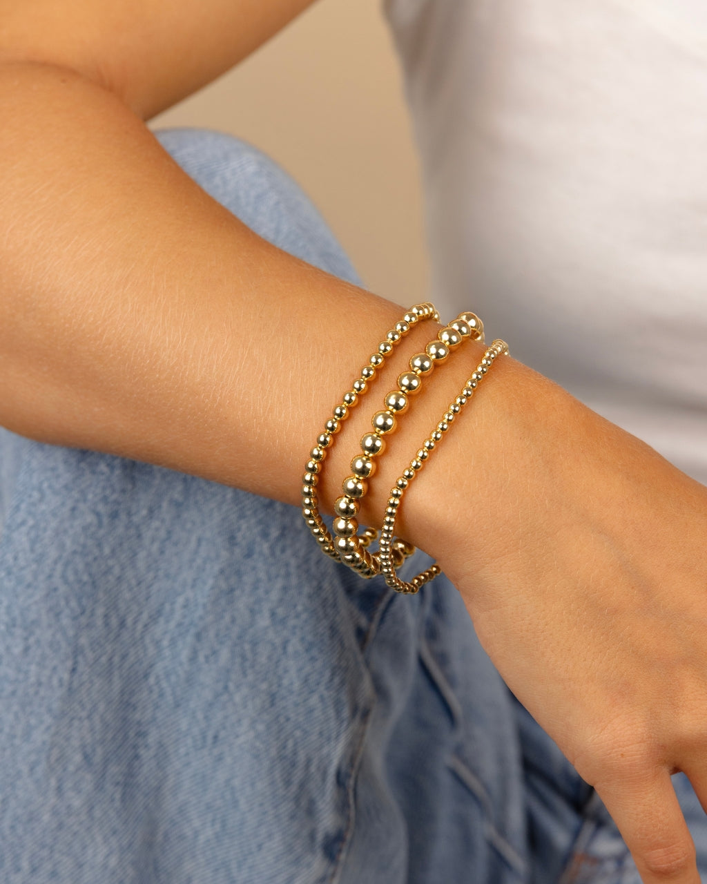 beaded gold bracelets