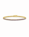 Helene Amethyst CZ Bezel Eternity Tennis Bracelet