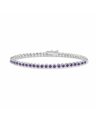 Helene Bezel Amethyst CZ Jewelry Bundle - Sterling Forever