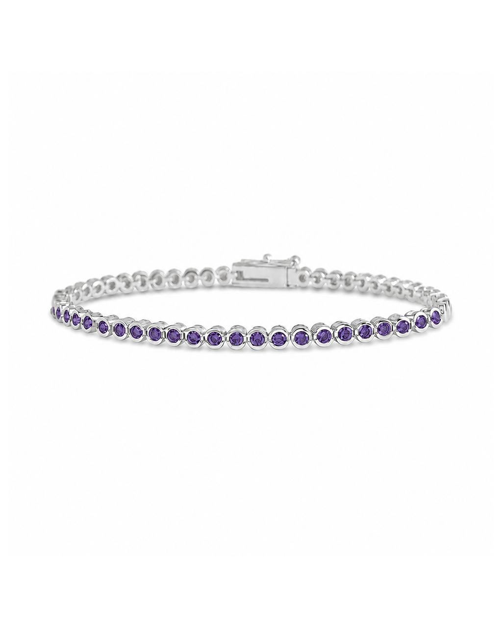 Helene Bezel Amethyst CZ Jewelry Bundle - Sterling Forever