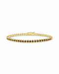 Helene Chocolate CZ Bezel Eternity Tennis Bracelet
