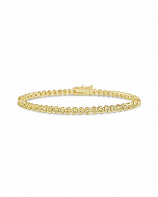Helene Canary CZ Bezel Eternity Tennis Bracelet