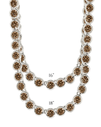 Helene Bezel Chocolate CZ Tennis Necklace