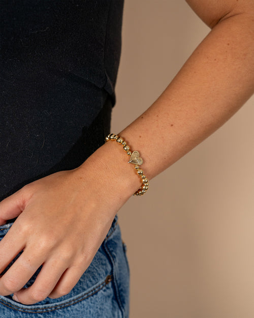 Beating Heart Beaded Bracelet - Sterling Forever