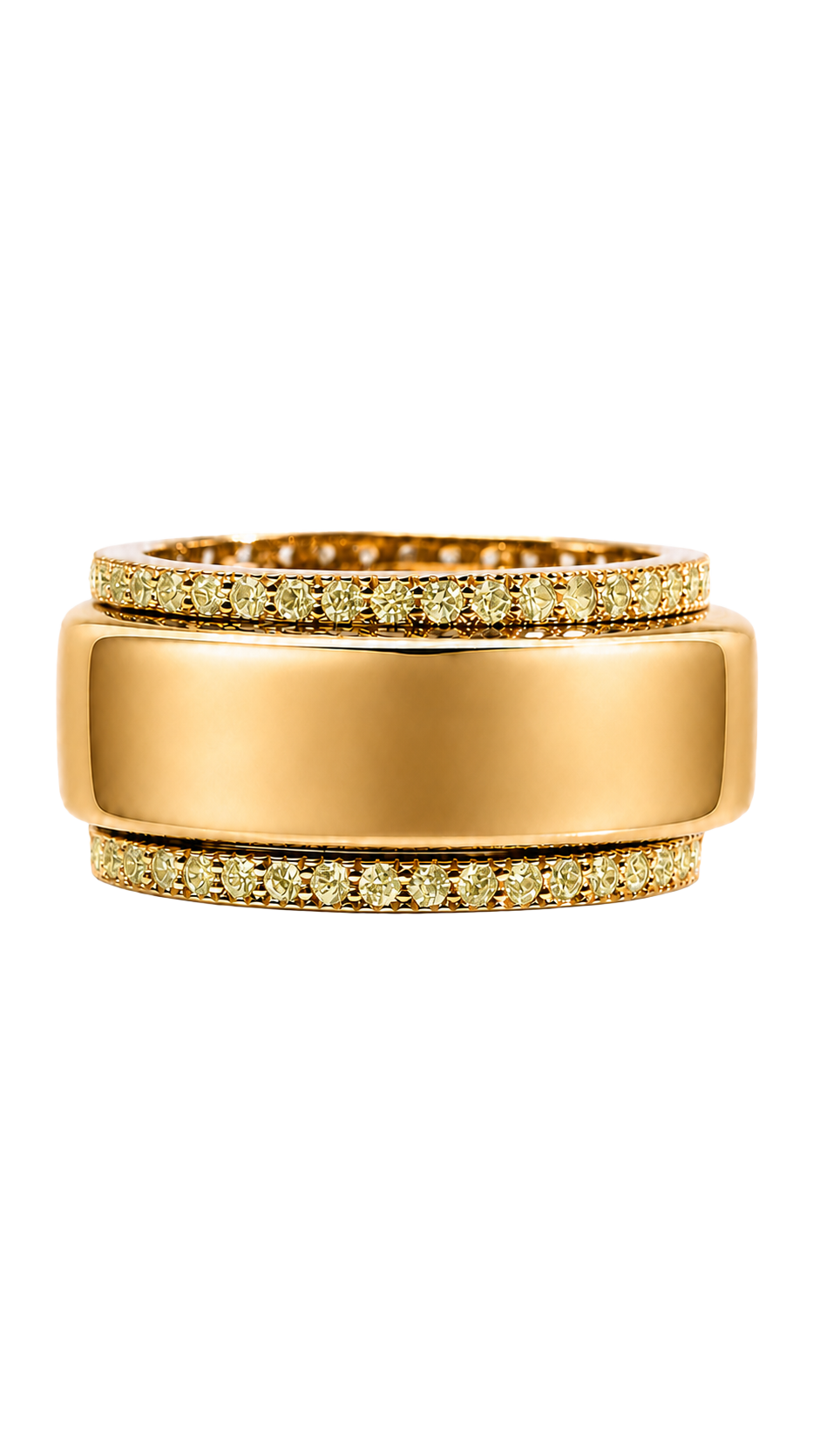 Smart Ring Canary CZ Band Set of 2