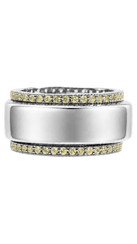 Smart Ring Canary CZ Band Set of 2