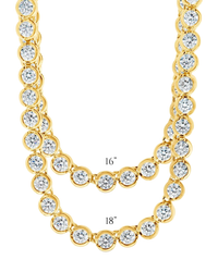 Helene Bezel CZ Tennis Necklace