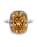 Sterling Silver Elongated Cushion Champagne CZ Cocktail Ring - Sterling Forever
