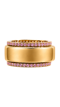 Smart Ring Pink CZ Band Set of 2