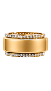 Smart Ring CZ Band Set of 2