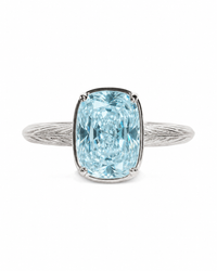 Aquamarine mini ring – silver