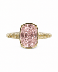 Sterling Silver Mini Pink Sapphire Cushion Ring