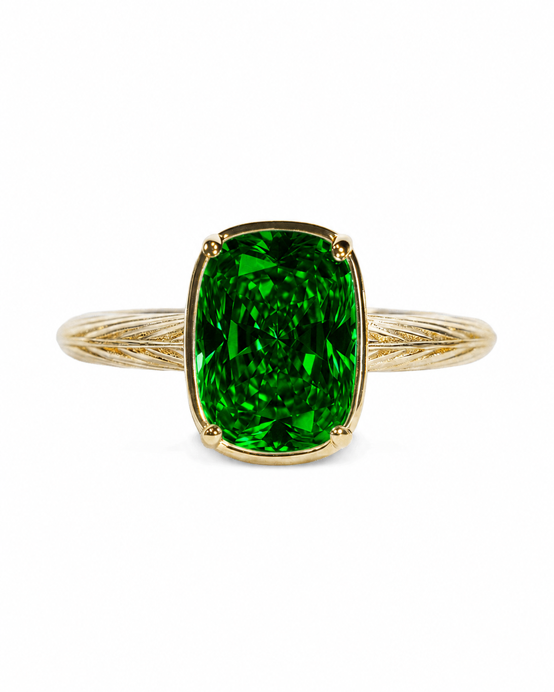 Emerald mini ring – gold