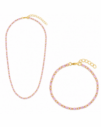 Georgia Light Pink CZ Tennis Bundle