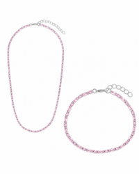 Georgia Light Pink CZ Tennis Bundle