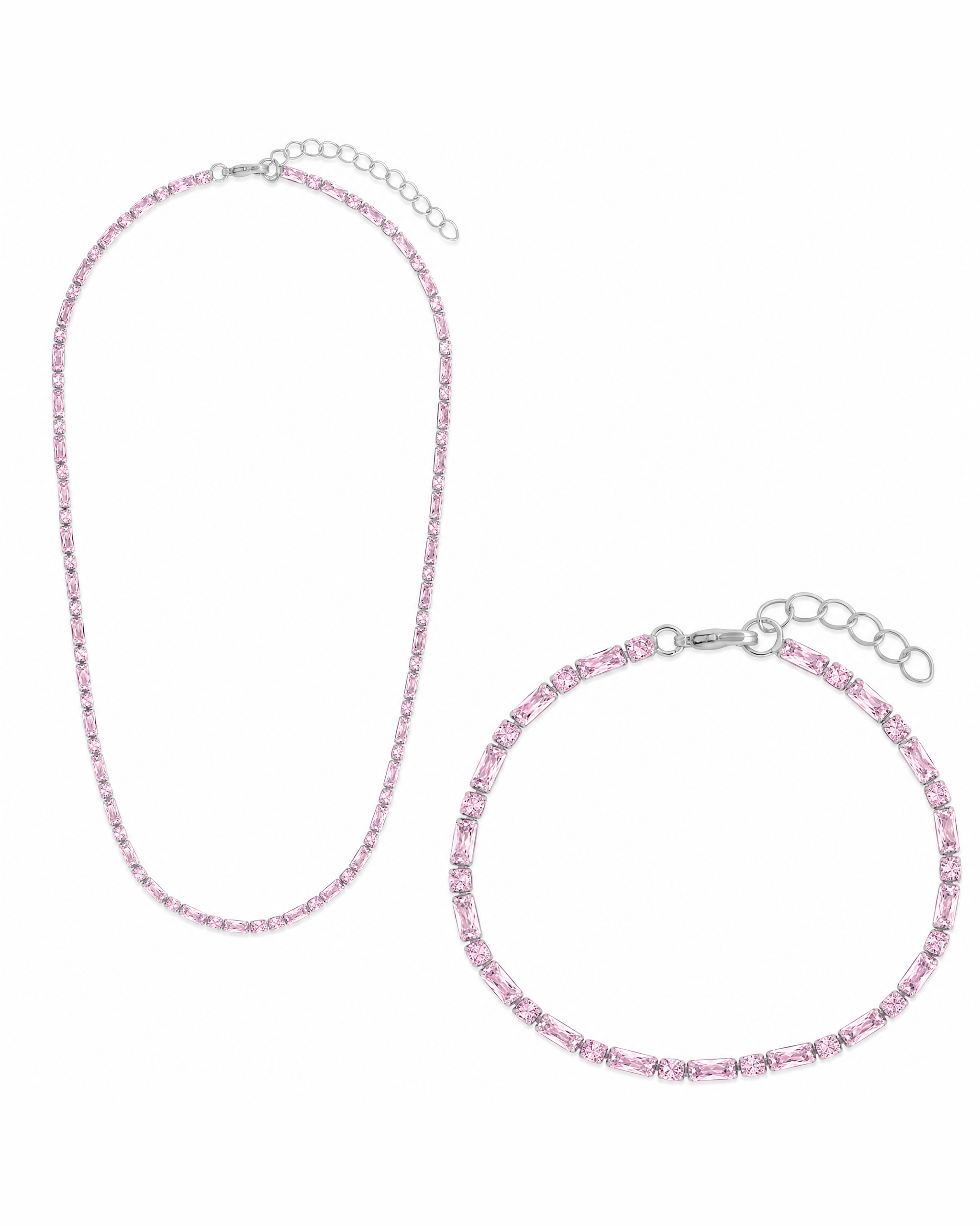 Georgia Light Pink CZ Tennis Bundle