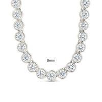 Helene Bezel CZ Tennis Necklace