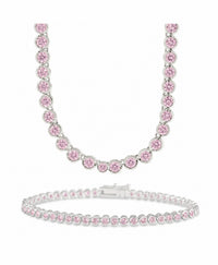 Helene Bezel Light Pink CZ Jewelry Bundle