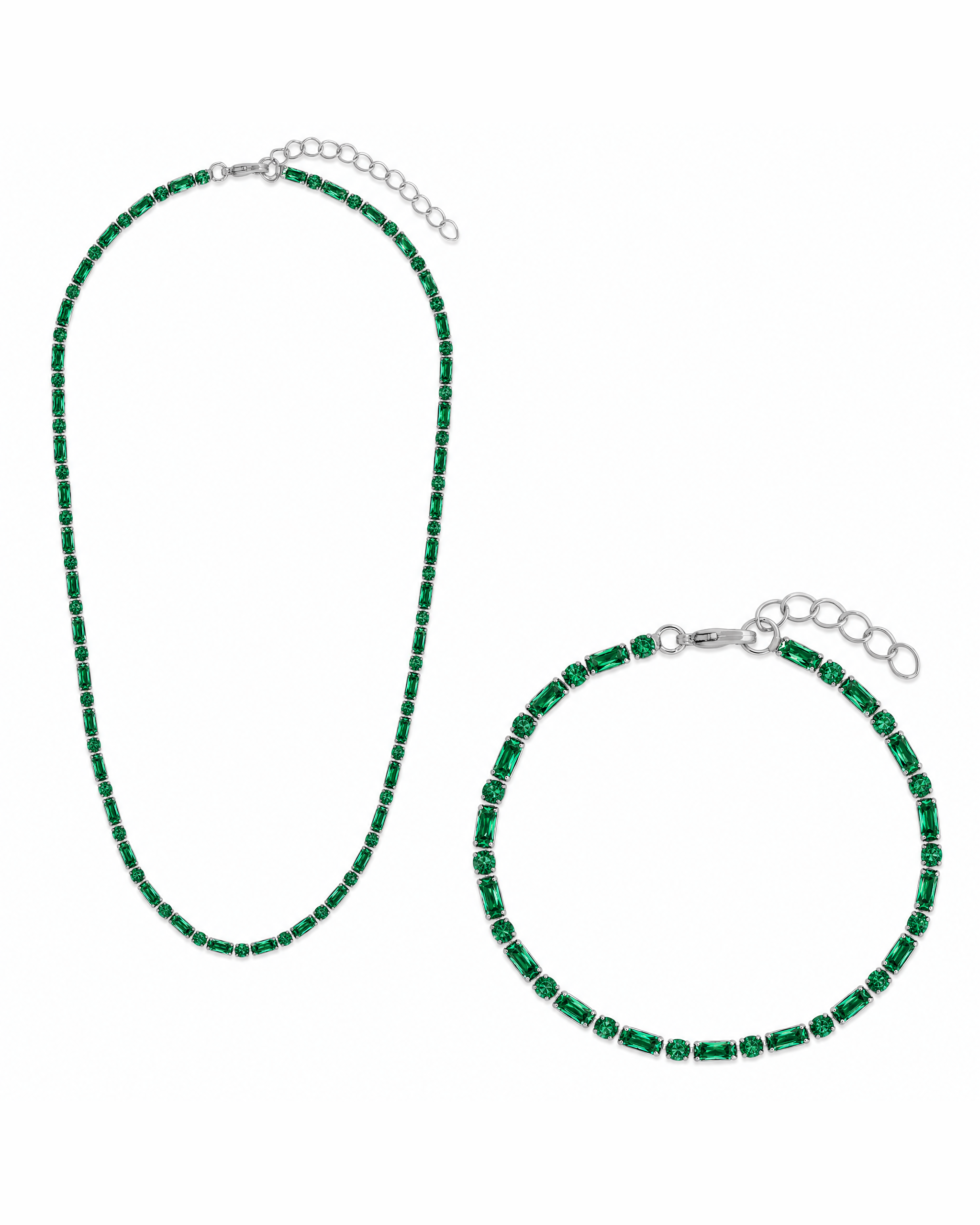 Georgia Emerald CZ Tennis Bundle