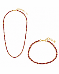 Georgia Garnet CZ Tennis Bundle