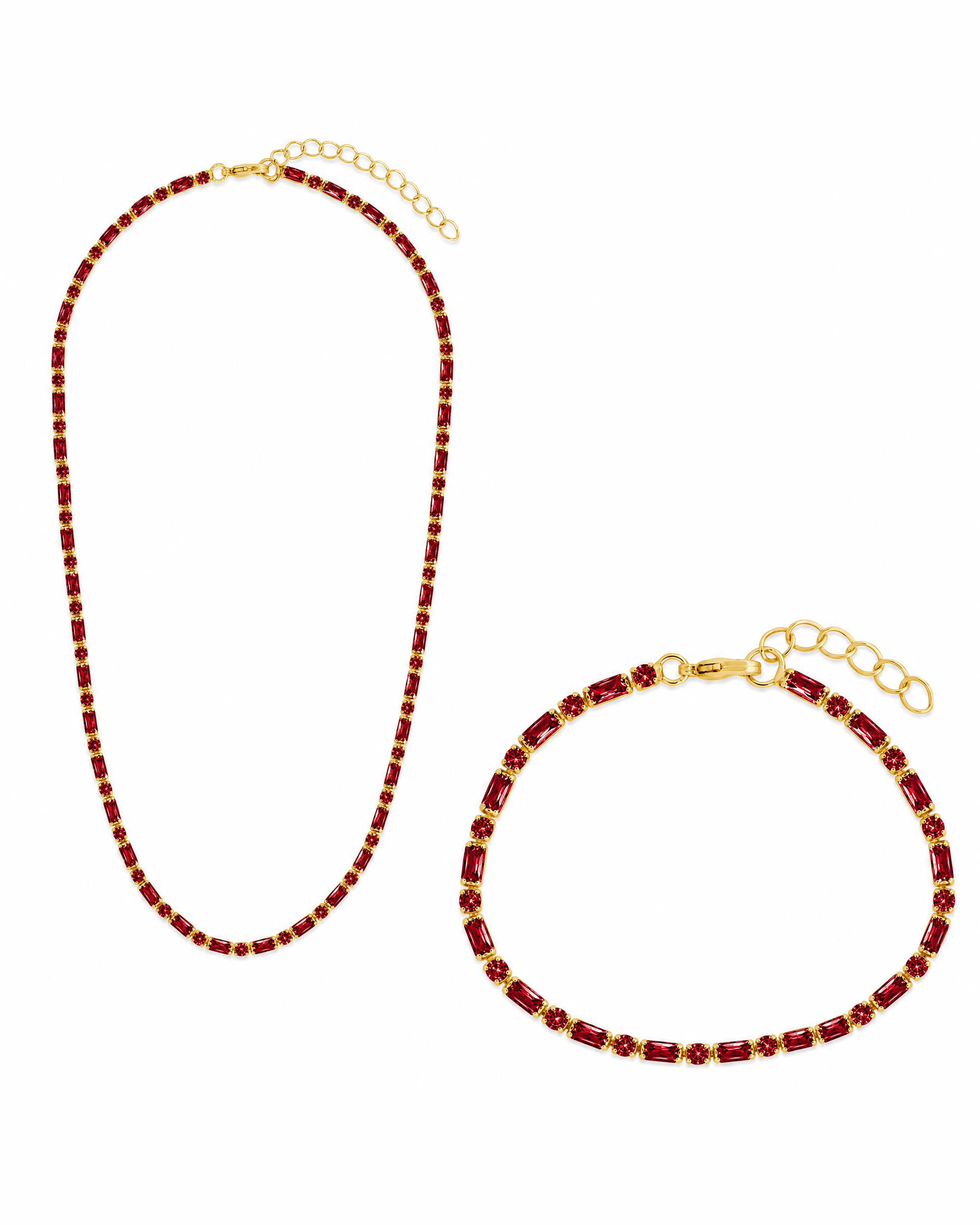 Georgia Garnet CZ Tennis Bundle