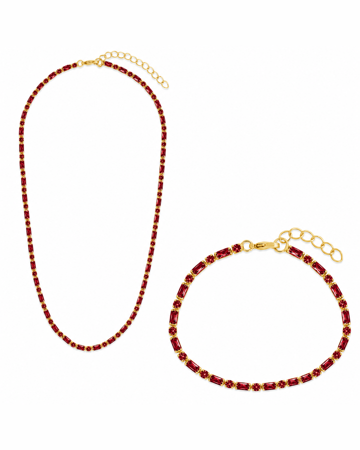 Georgia Garnet CZ Tennis Bundle