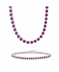 Helene Bezel Amethyst CZ Jewelry Bundle
