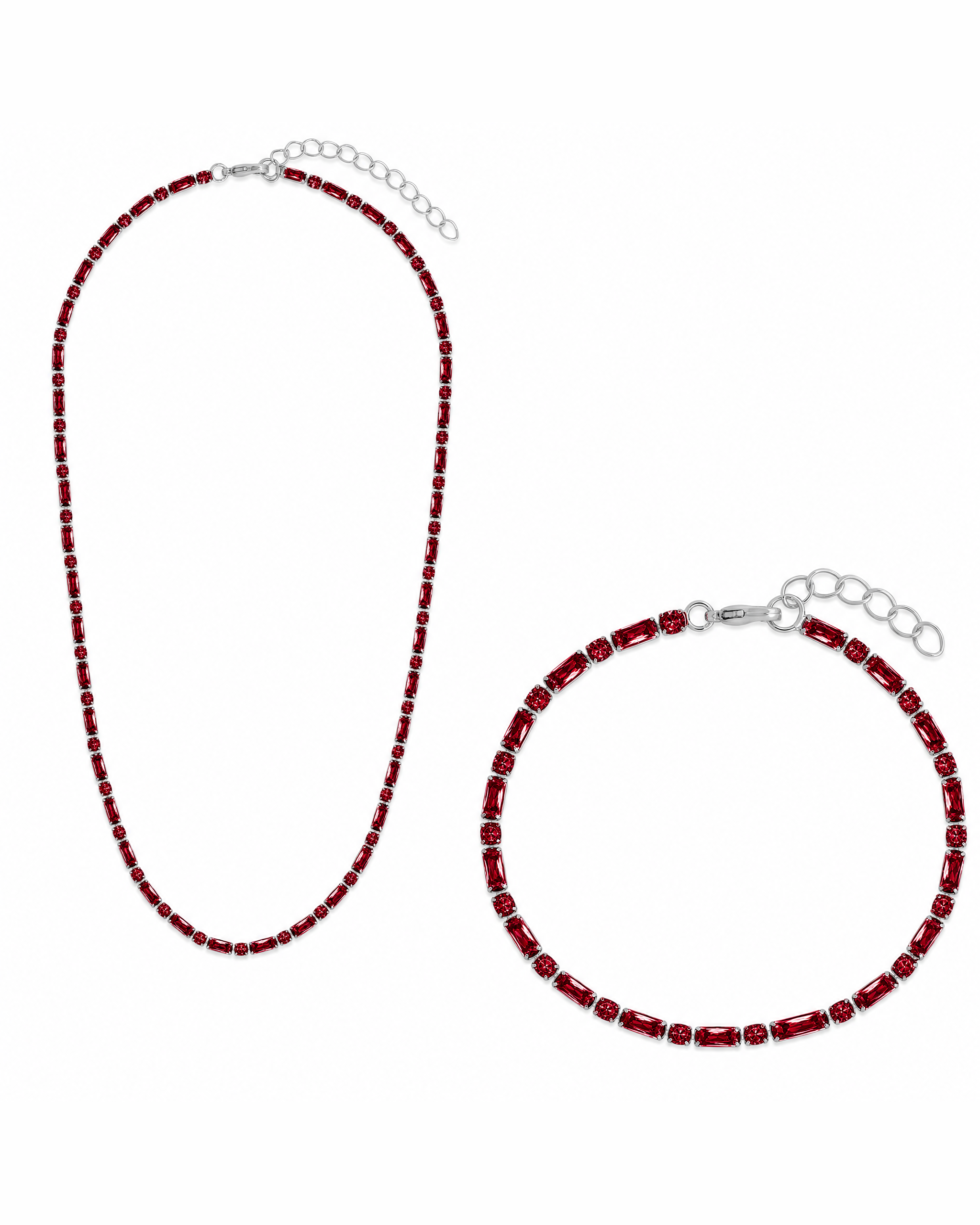 Georgia Garnet CZ Tennis Bundle