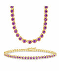 Helene Bezel Amethyst CZ Jewelry Bundle