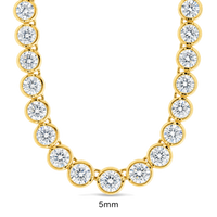 Helene Bezel CZ Tennis Necklace