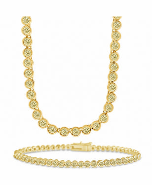 Helene Bezel Light Yellow CZ Jewelry Bundle