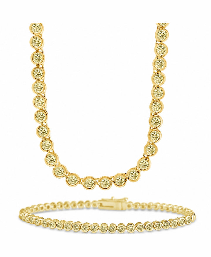 Helene Bezel Light Yellow CZ Jewelry Bundle