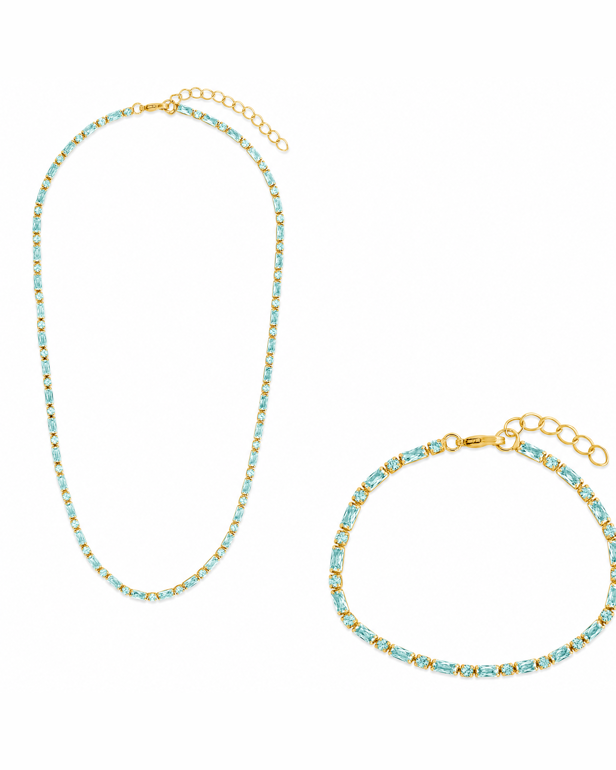 Georgia Aquamarine CZ Tennis Bundle