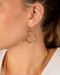 Claudie Interlocking Circle Dangle Earrings - Sterling Forever