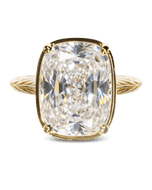 Clear CZ Elongated Sterling Silver Cushion Cocktail Ring