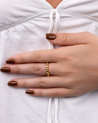 Sterling Siver Dez Beaded Ring